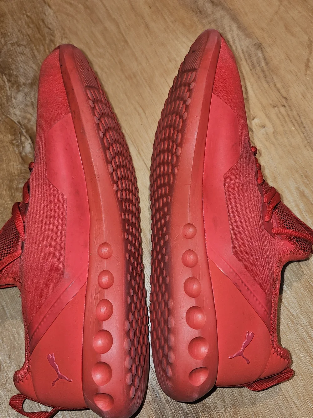 Mens Red Puma Running Athletic Workout Shoes Sneakers Size 8 - Picture 5 of 6